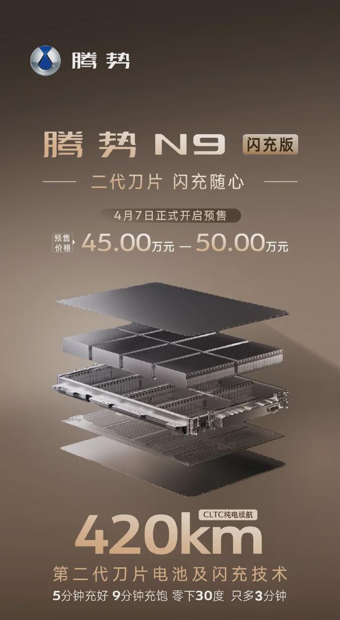  腾势N9闪充版技术拆解：第二代刀片电池+天神之眼5.0能否重构旗舰SUV标准 汽车科技