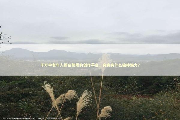 千万中老年人都在使用的创作平台，究竟有什么独特魅力？ 新闻